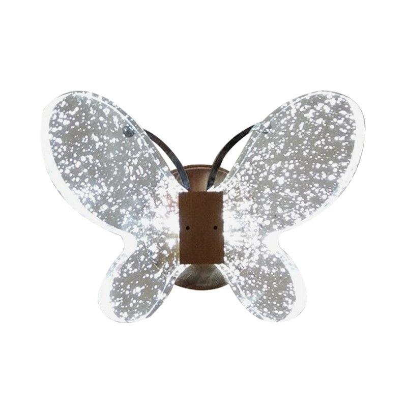 BowLift | Butterfly Bedroom Wall Sconce Clear Crystal LED Minimalist Wall Lighting Ideas in Gold