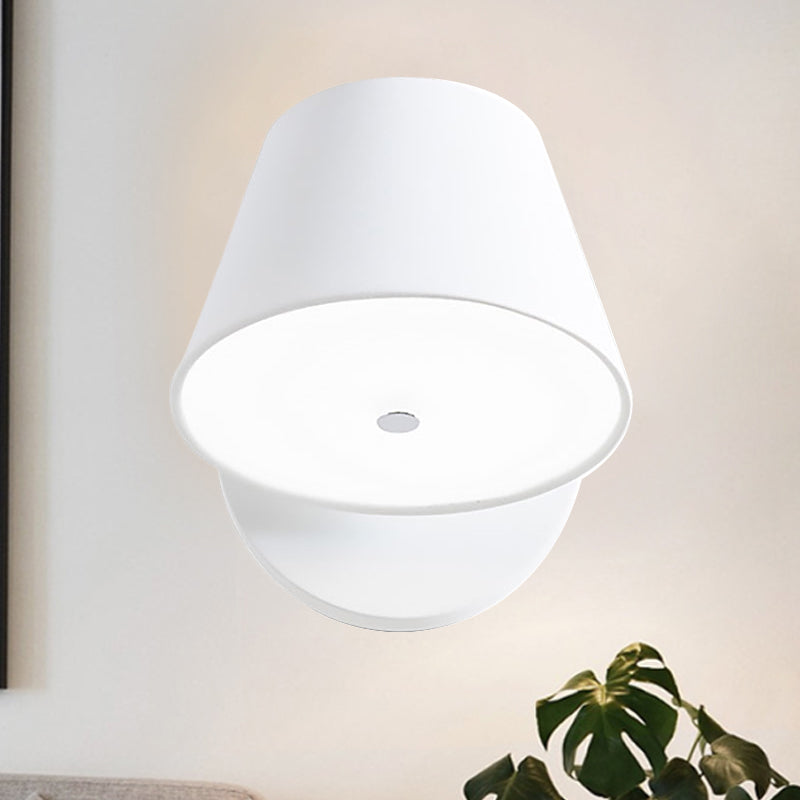 BowLift | Pink/Yellow/Black Cone Wall Lamp Macaron 1 Light Metal Wall Light in White/Warm Light