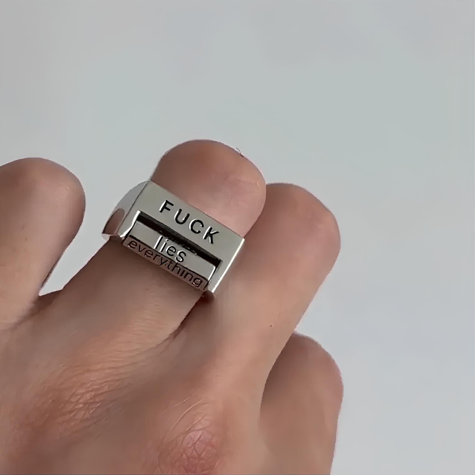 BowLift | Funny Rotatable 'FICK' Ring Rotatable Mood Control Ring