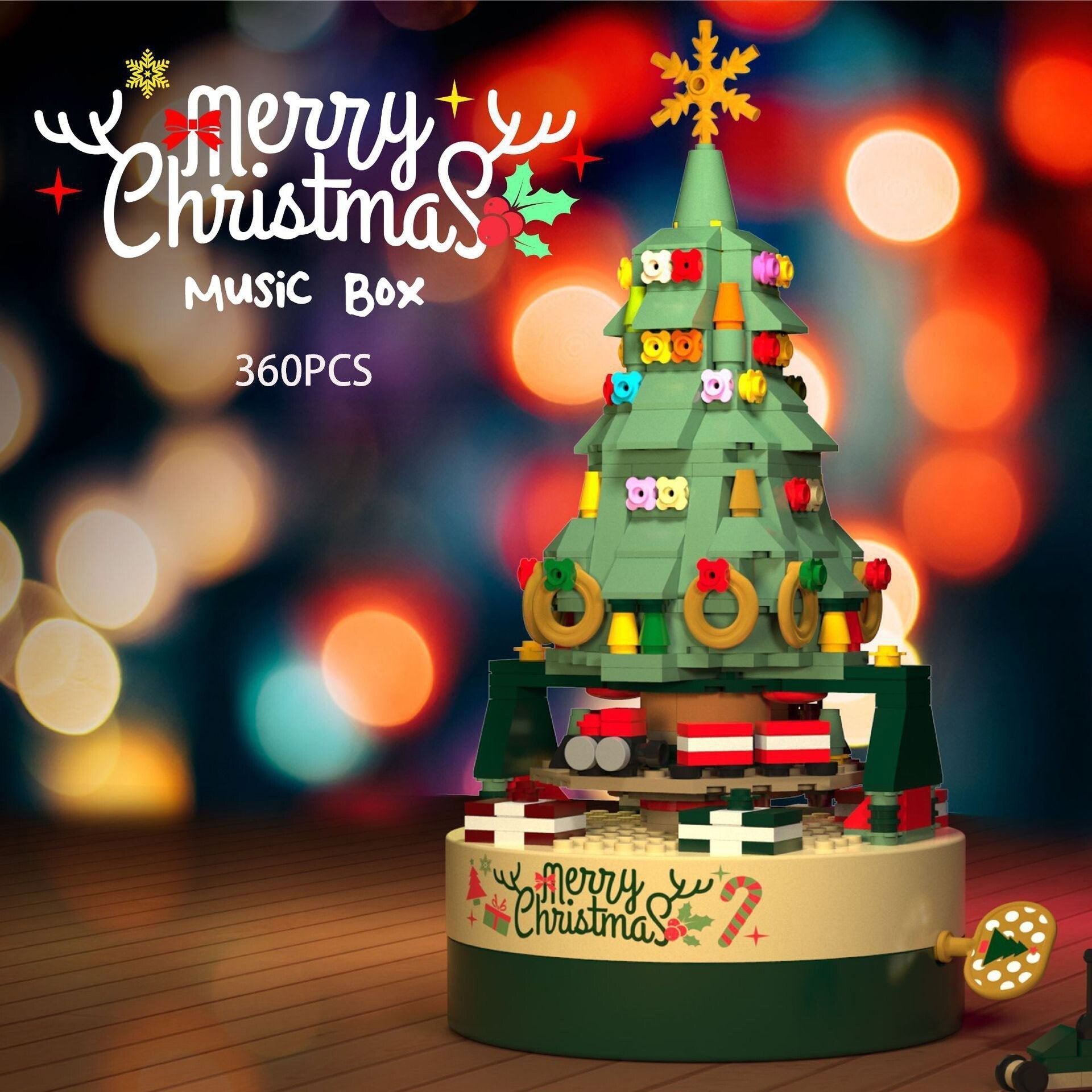 BowLift | 360 PCS Music Box Christmas Tree Building Blocks