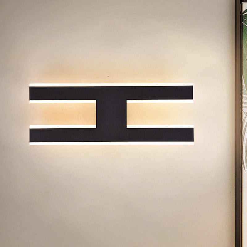 BowLift | Alphabet Metal Wall Lamp Modern LED White/Black Wall Lights for Nightstands in White/Warm Light