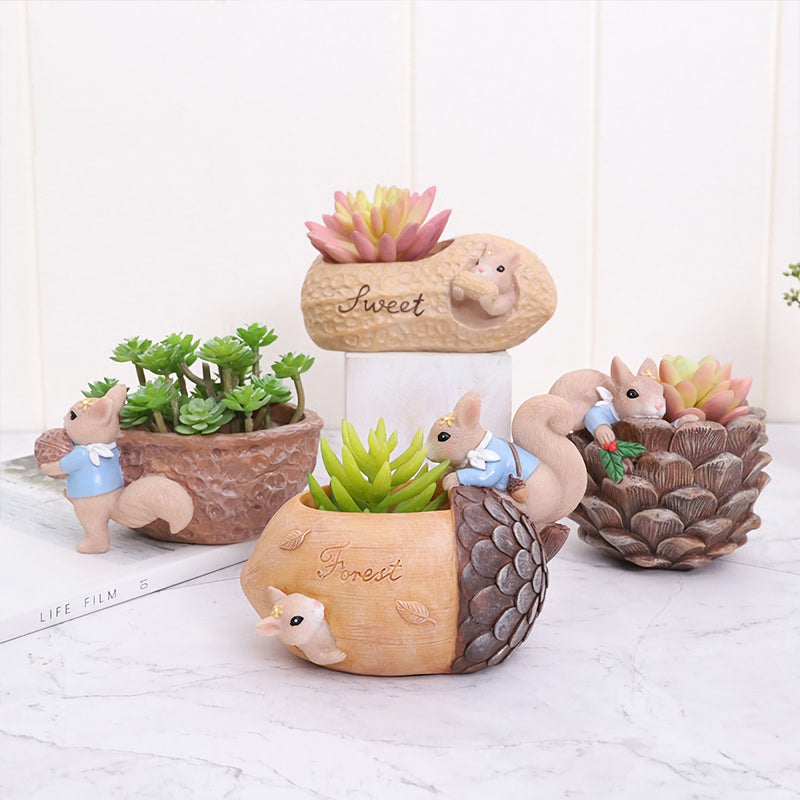 BowLift | Cartoon Squirrel Succulent Flower Pot