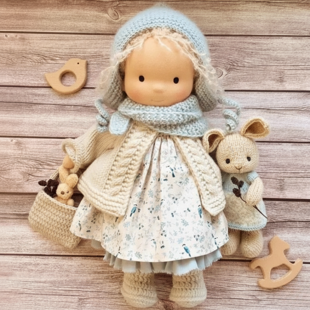 BowLift | Handcrafted Cotton Waldorf Doll for Creative Play