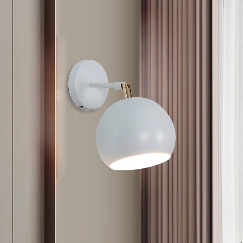 BowLift | Adjustable Global Bedroom Wall Lamp Light Fixture Industrial Style Metal 1 Light White Wall Fixture Light