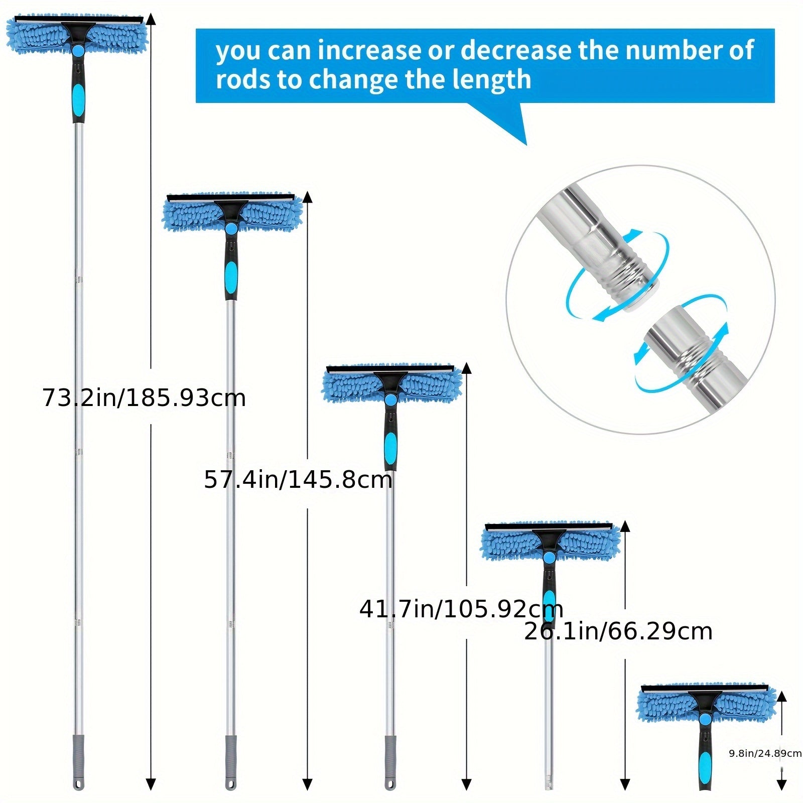 BowLift | Crystal Clear Window Cleaner – Professional 2-in-1 Telescopic Window and Glass Cleaning System