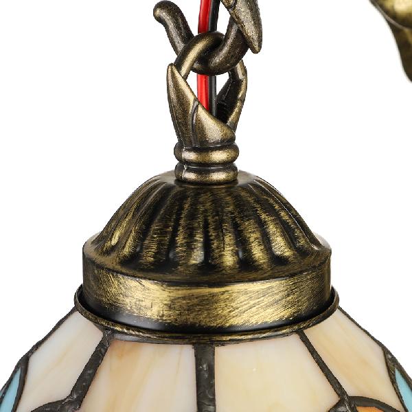BowLift | 1 Light Bell Wall Lighting Victorian Tiffany Stained Glass Wall Lamp with Mermaid