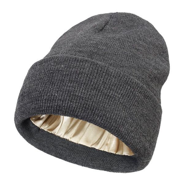 BowLift | Noor Silk Winter Hat – Wool & Silk – Anti-Frizz Hair Protection