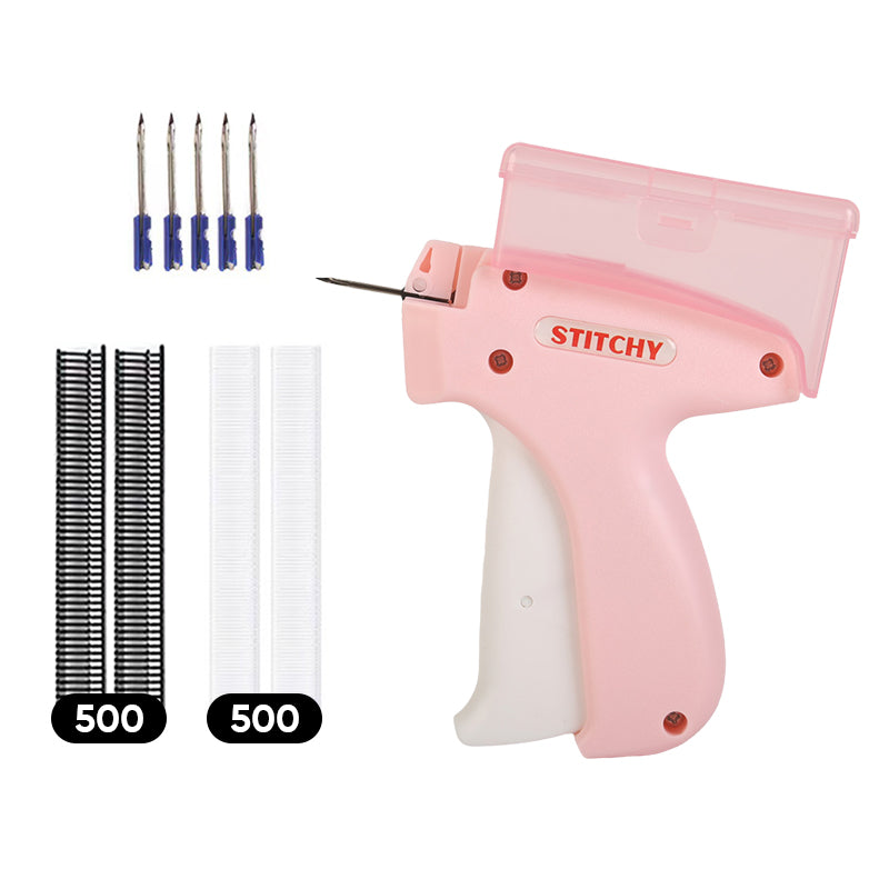 BowLift | Mini Label Gun with Storage Box - Compact Design, Fine Needle Set, Contains More Than 2000 Labels, Suitable for Clothing and Fabric Labels