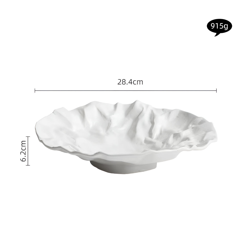 BowLift | Artisan Wrinkled Paper Ceramic Plate