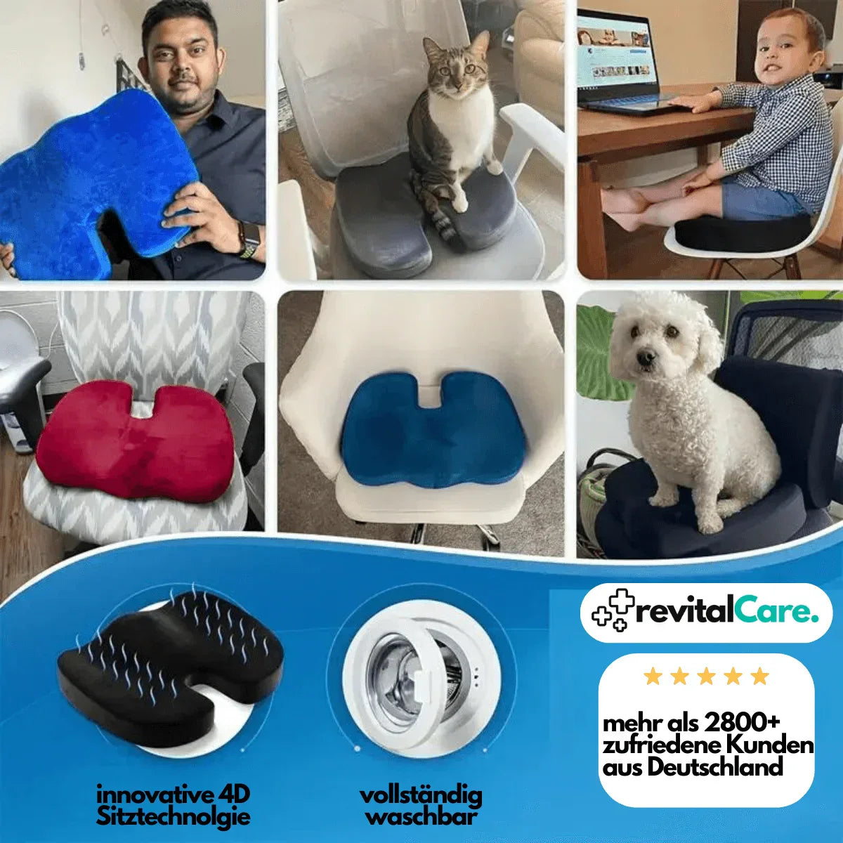 BowLift | Ergonomic 4D Comfort Seat Cushion with Orthopedic Support