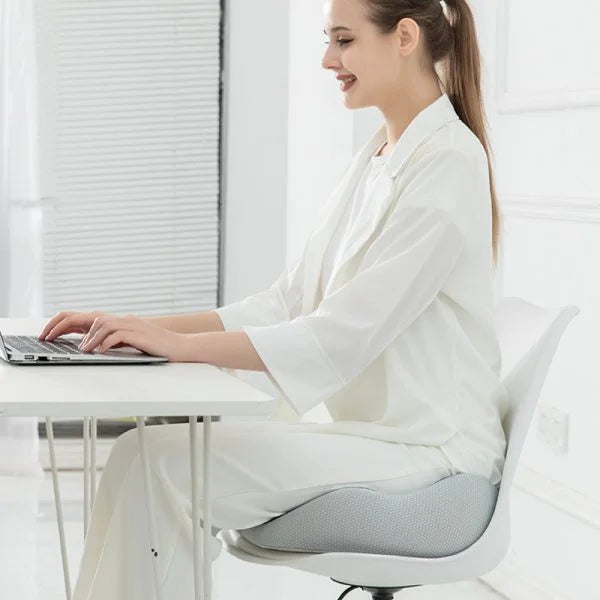 BowLift | Adjustable Memory Foam Seat Cushion for Sit Bone Relief | Ergonomic Design for Office Chair and Car Use