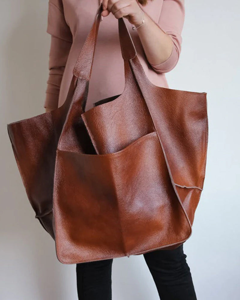 BowLift | Chic & Sustainable Leather Bag with Large Capacity - Elegant, Versatile Women's Handbag