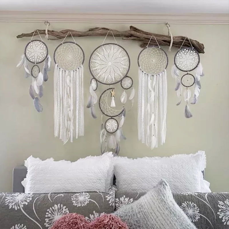BowLift | Dream catcher moon and stars hang over the bed (5 pieces)