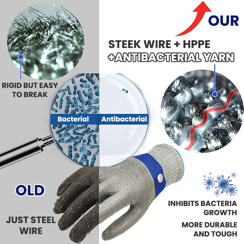 BowLift | Stainless Steel Mesh Metal Laboratory Protective Gloves