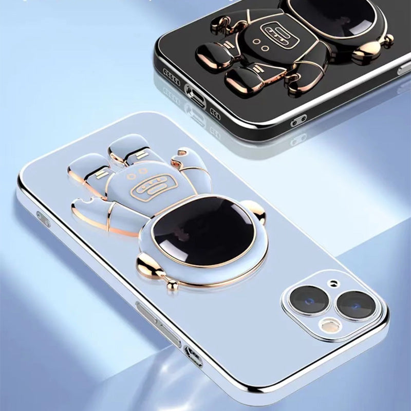 BowLift | 6D Plating Astronaut Hidden Stand Case Cover For IPhone