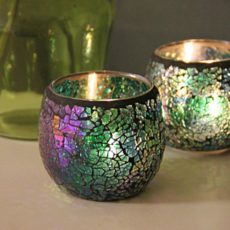 BowLift | European Retro Glass Mosaic Tealight Holder