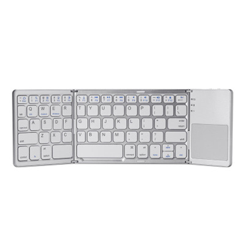 BowLift | Pocket-Sized Tri-Folded Rechargeable Bluetooth3.0 Keyboard with Sensitive Touchpad Mouse, for Tablets, Smartphones, Laptops, PC and More