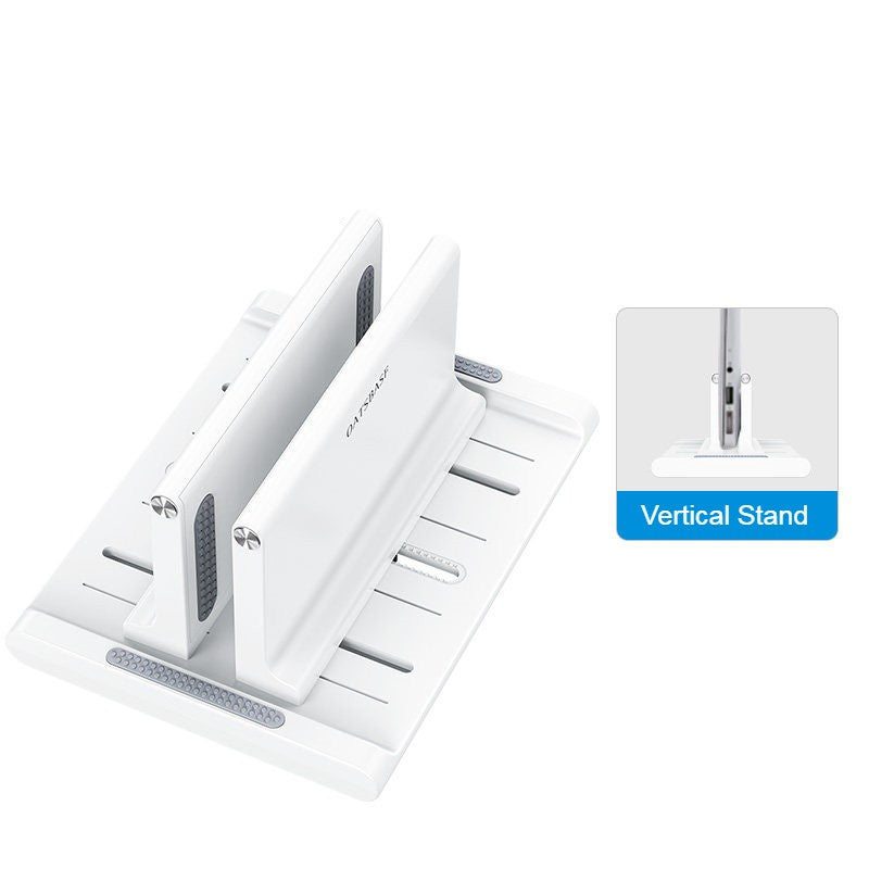 BowLift | Vertical Laptop Stand, with Extra Phone/Tablet Holder, for Home & Office