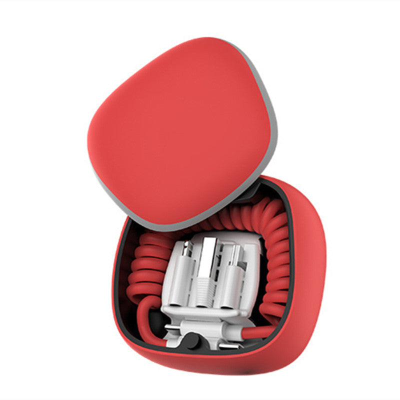 BowLift | All-in-one spring cable power bank Type-c Android lightning storage box Emergency mini power bank