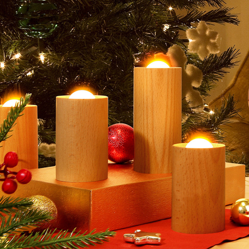 BowLift | Wooden Creative Candlelight Airflow Blowing Control Night Light