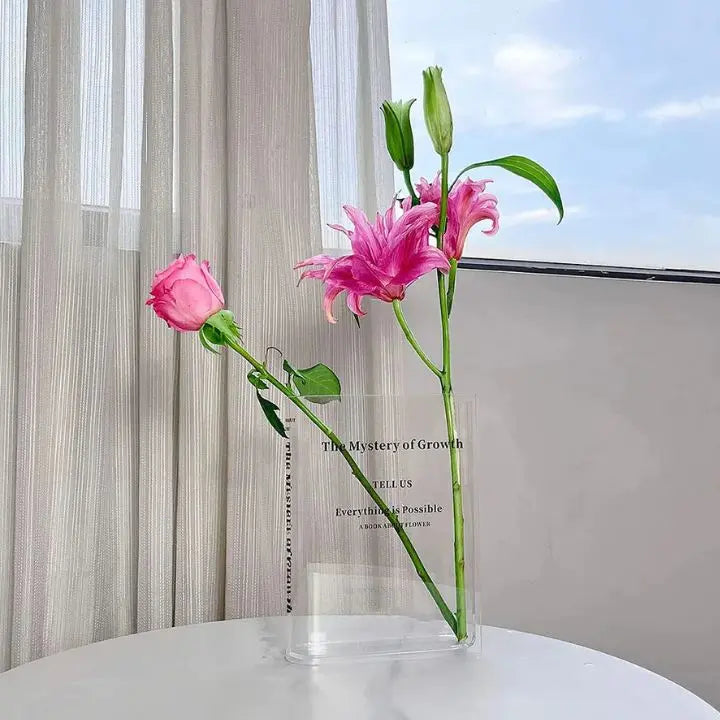 BowLift | Acrylic Book Vase – Modern Design with Invisible Book Look