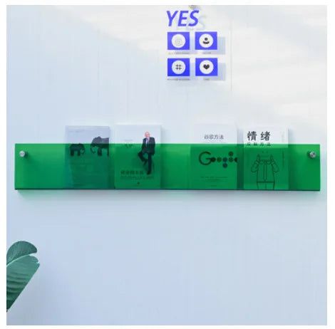 BowLift | ClearLine – Stylish Acrylic Wall Shelf for Magazines