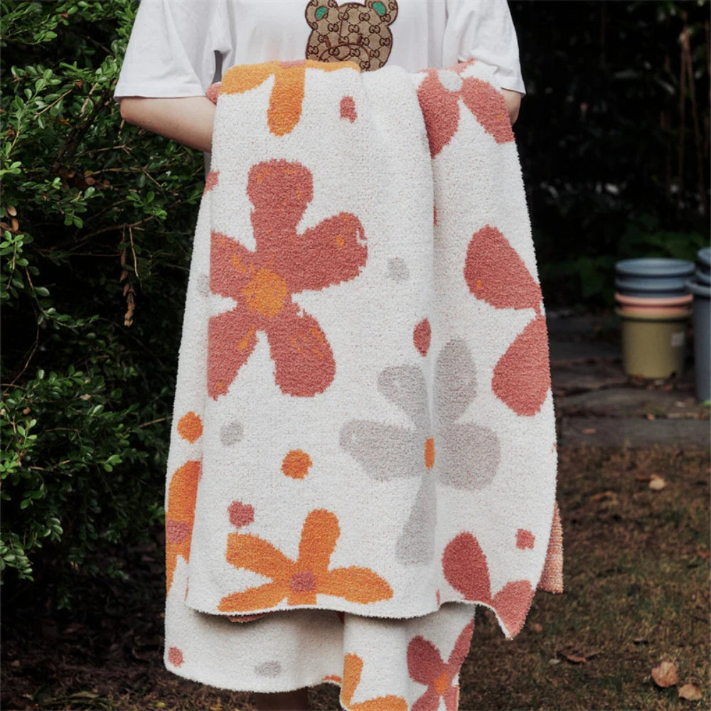 BowLift | Alvian Floral Soft Knit Throw Blanket