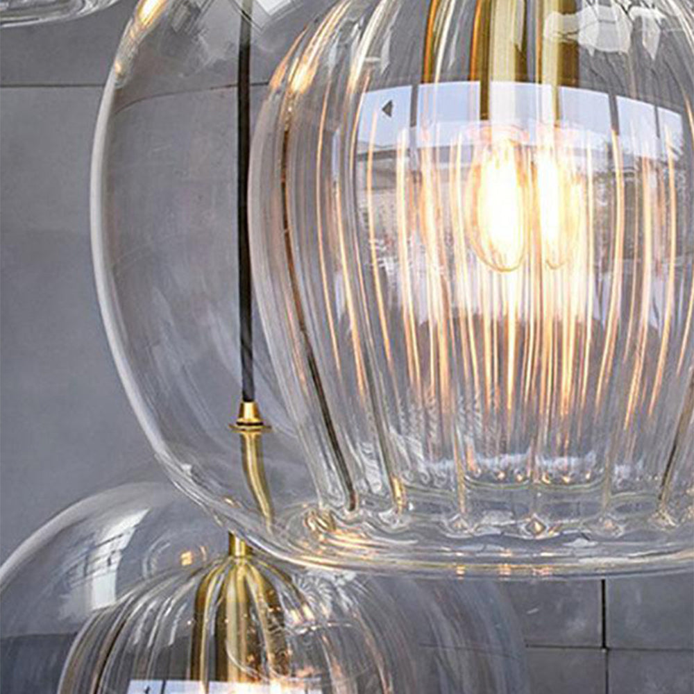 BowLift | ShineSphere - Amber Pendant Light with Radiant Elegance