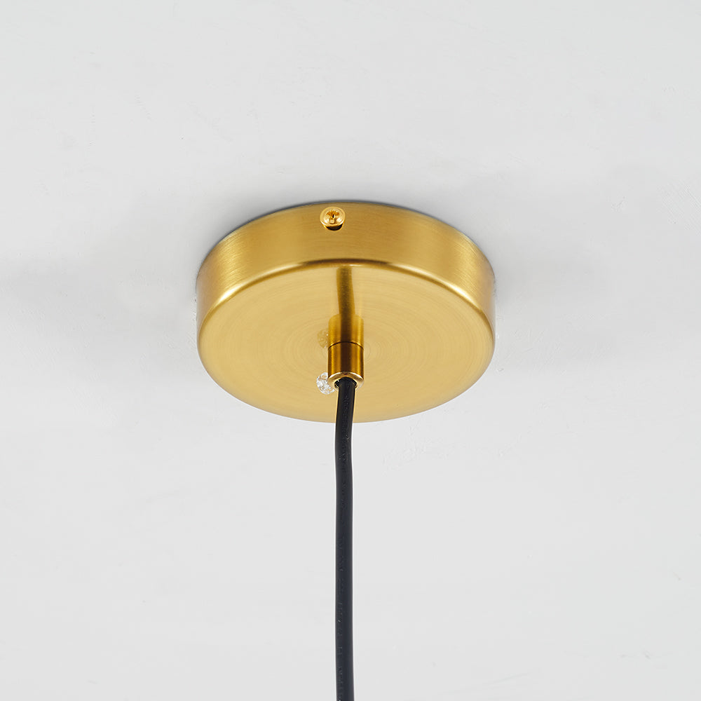 BowLift | ShineSphere - Amber Pendant Light with Radiant Elegance