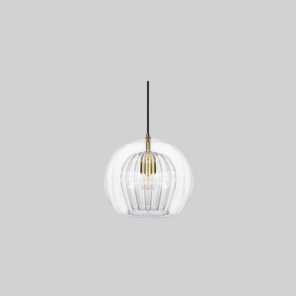 BowLift | ShineSphere - Amber Pendant Light with Radiant Elegance
