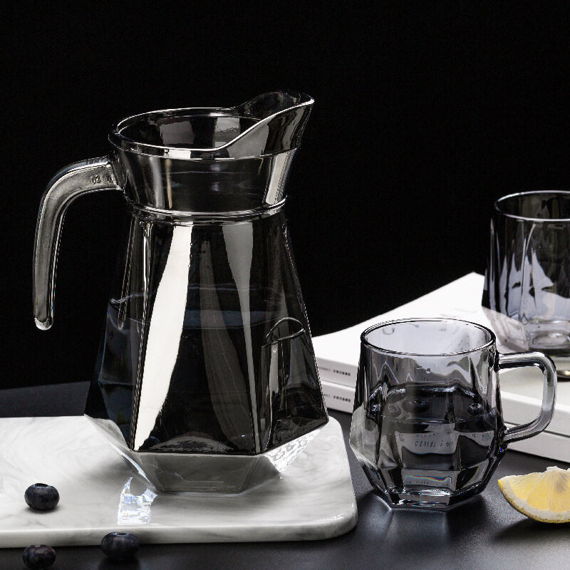 BowLift | Amber hexagonal Glass Cups