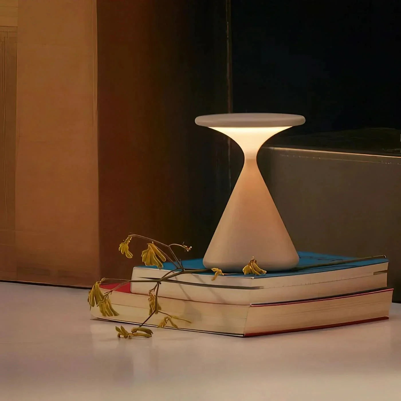 BowLift | Hourglass Cordless LED Table Lamp with Touch Dimmer