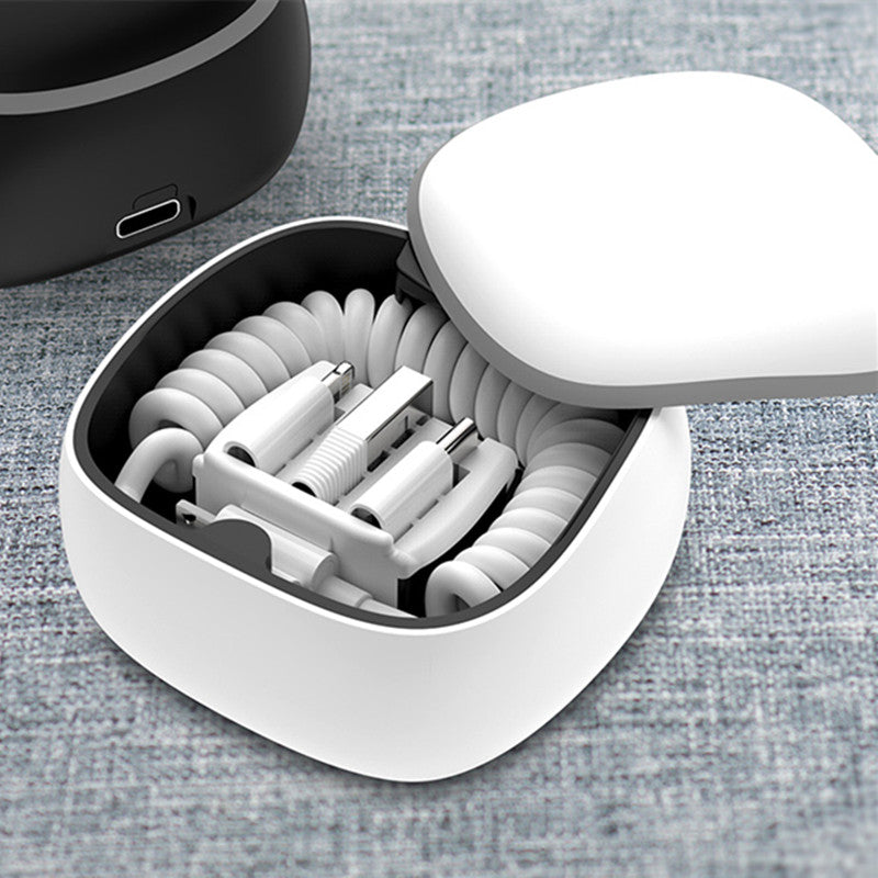 BowLift | All-in-one spring cable power bank Type-c Android lightning storage box Emergency mini power bank