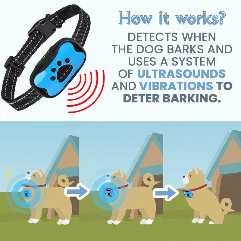 BowLift | Intelligent Anti-Bark Dog Collar with Sonic Wave Technology and Adjustable Fit