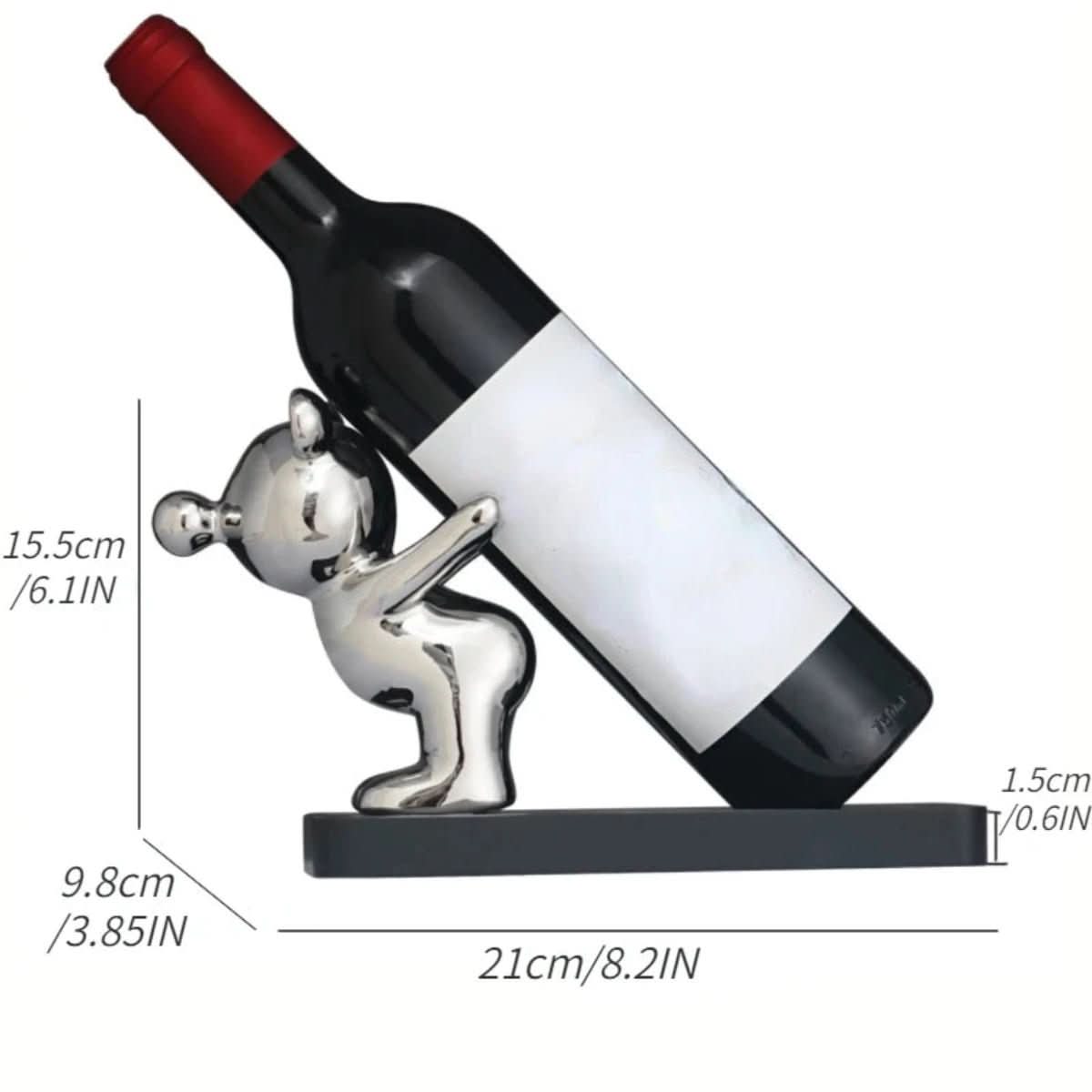 BowLift | Decorative ceramic wine rack in bear design for stylish bottle storage