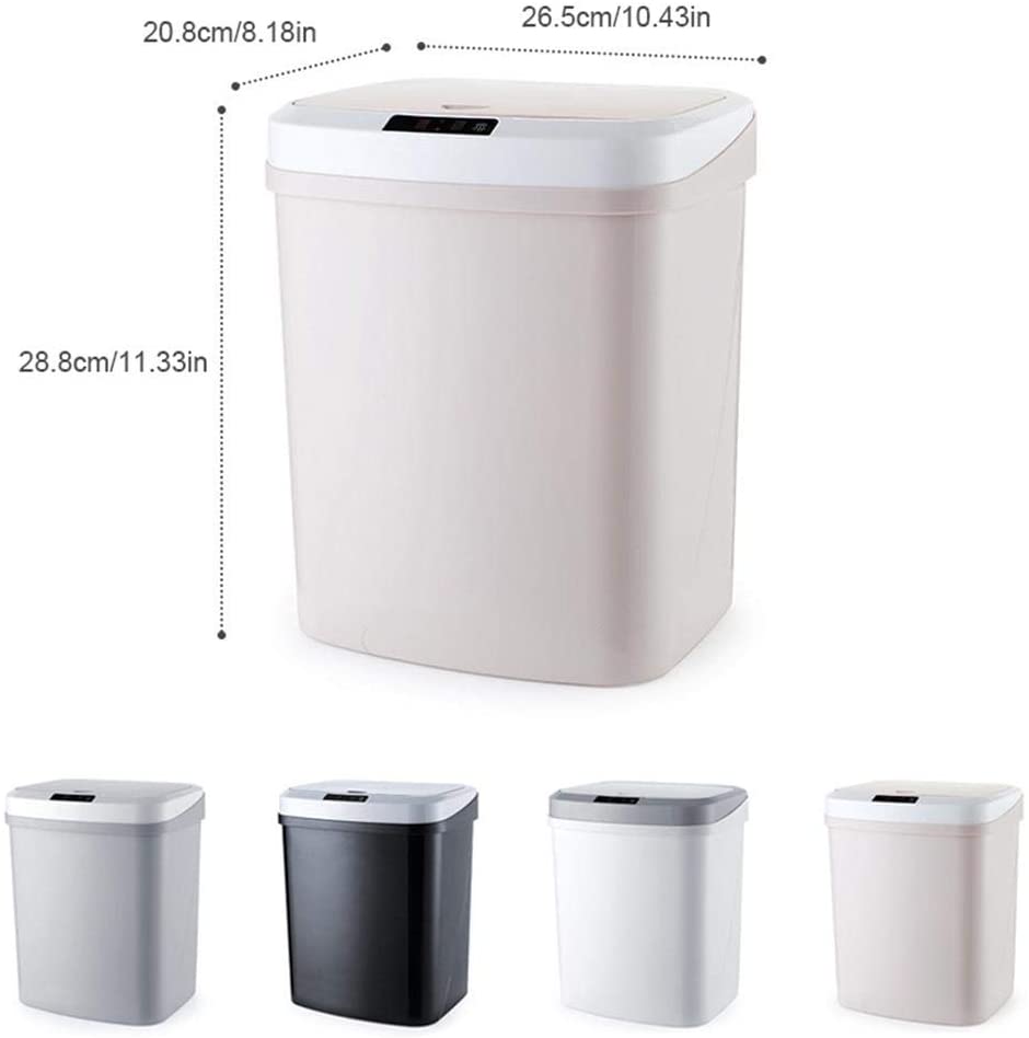 BowLift | Automatic Sensor Trash Can – 15L – Touchless & Quiet – For Kitchen or Living Room