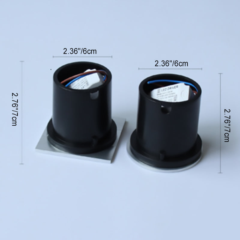 BowLift | Modern Art Deco Round Square Aluminum Waterproof LED Wall Light for Hallways