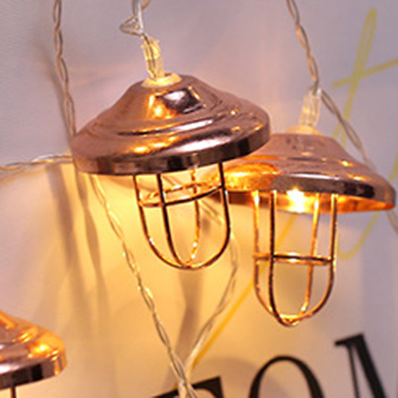 BowLift | Modern Art Deco Mini Lantern Iron Plastic LED String Light For Bedroom