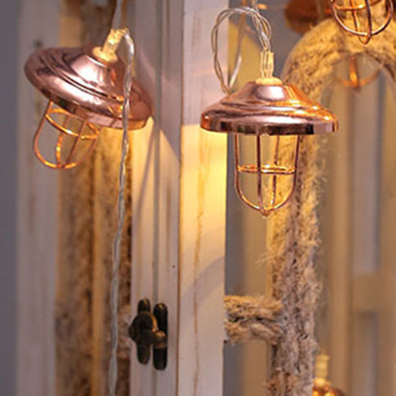 BowLift | Modern Art Deco Mini Lantern Iron Plastic LED String Light For Bedroom