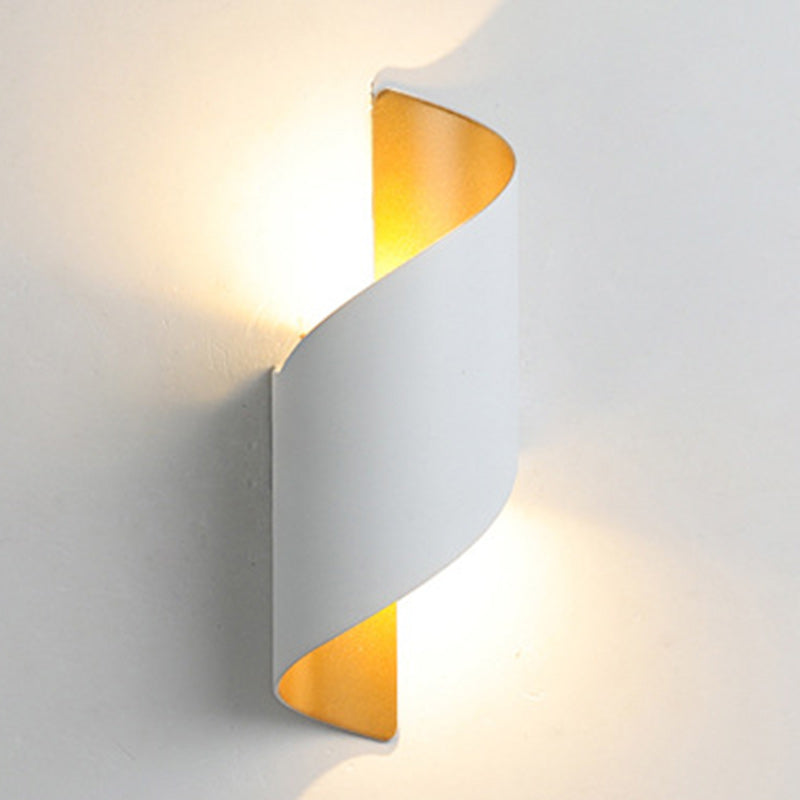 BowLift | Modern Minimalist Waterproof Spiral Aluminum Acrylic LED Wall Light for Bedroom