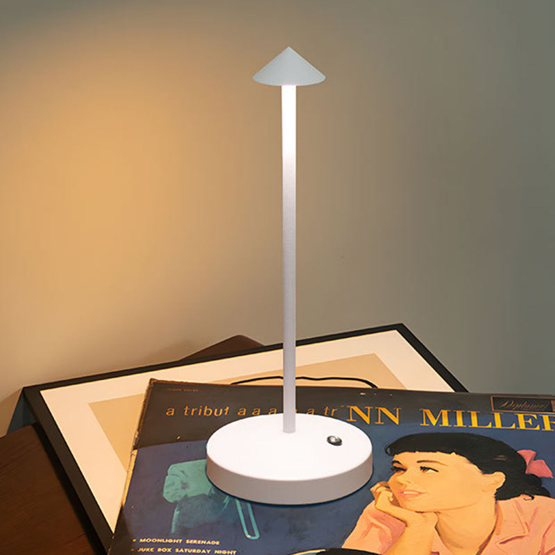 BowLift | Modern Simplicity Triangle Cone Round Acrylic Cylinder Iron LED Table Lamp for the Living Room