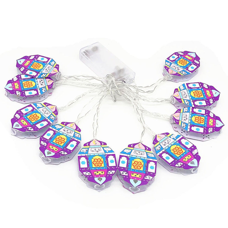 BowLift | Contemporary Boho Iron Lantern Teardrop Star LED String Lights Outdoor Lighting For Garden