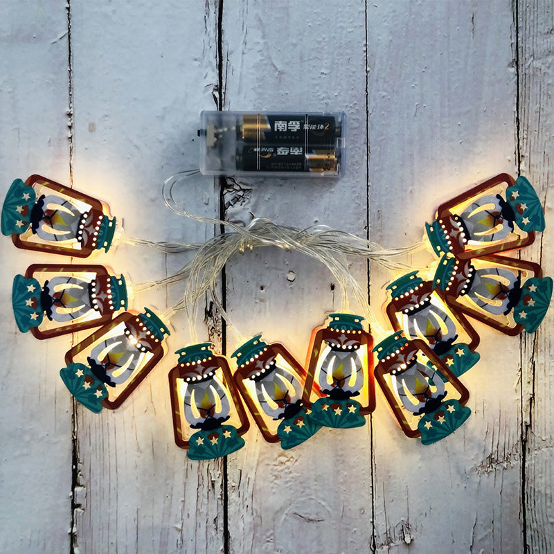 BowLift | Contemporary Boho Iron Lantern Teardrop Star LED String Lights Outdoor Lighting For Garden