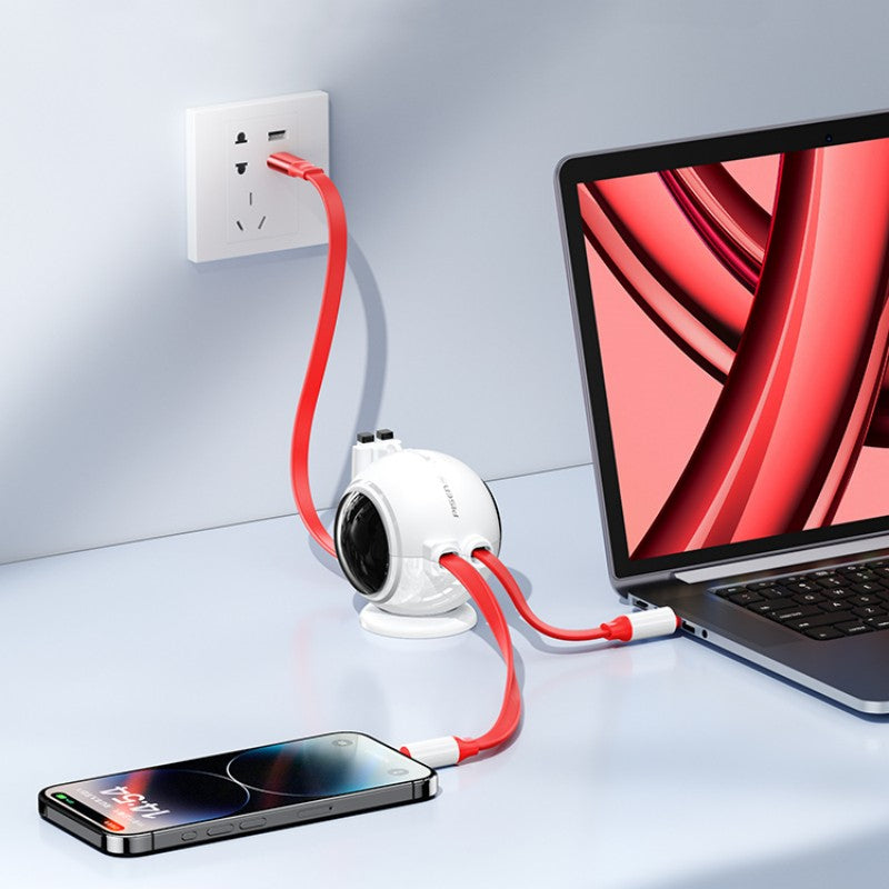 BowLift | 2-in-1 Retractable Super Fast Charging Data Cable