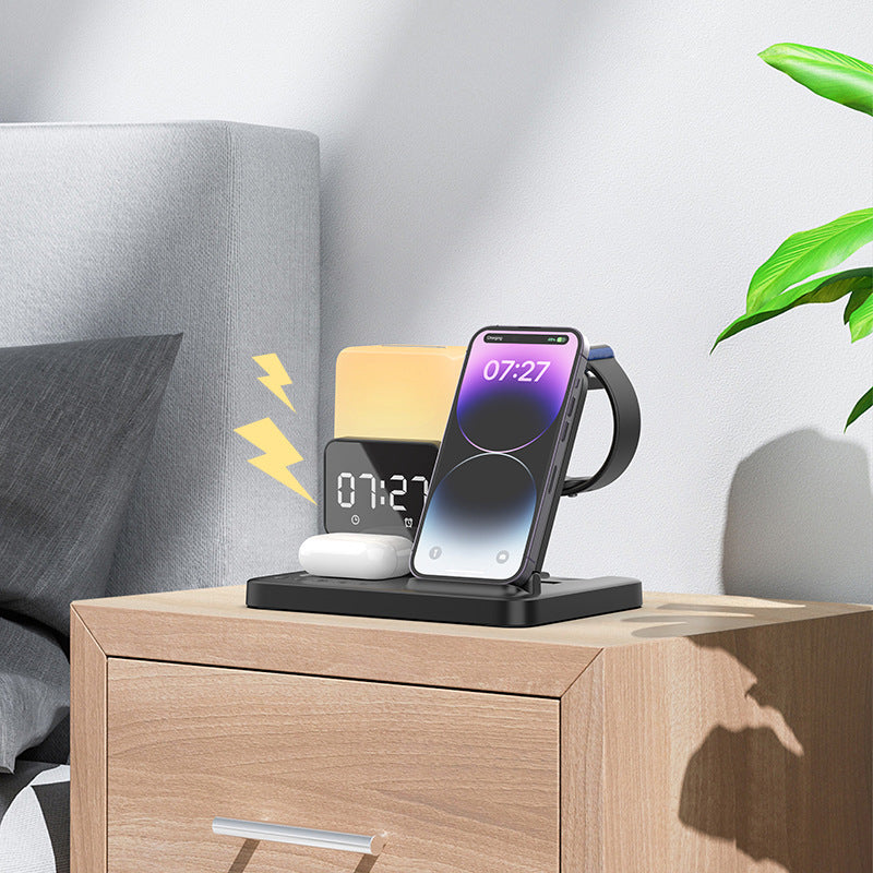 BowLift | Multi-Functional Night Light Clock Wireless Charger