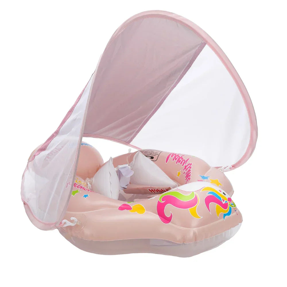 BowLift | Inflatable Baby Swim Ring with Sunshade - Safe and Comfortable
