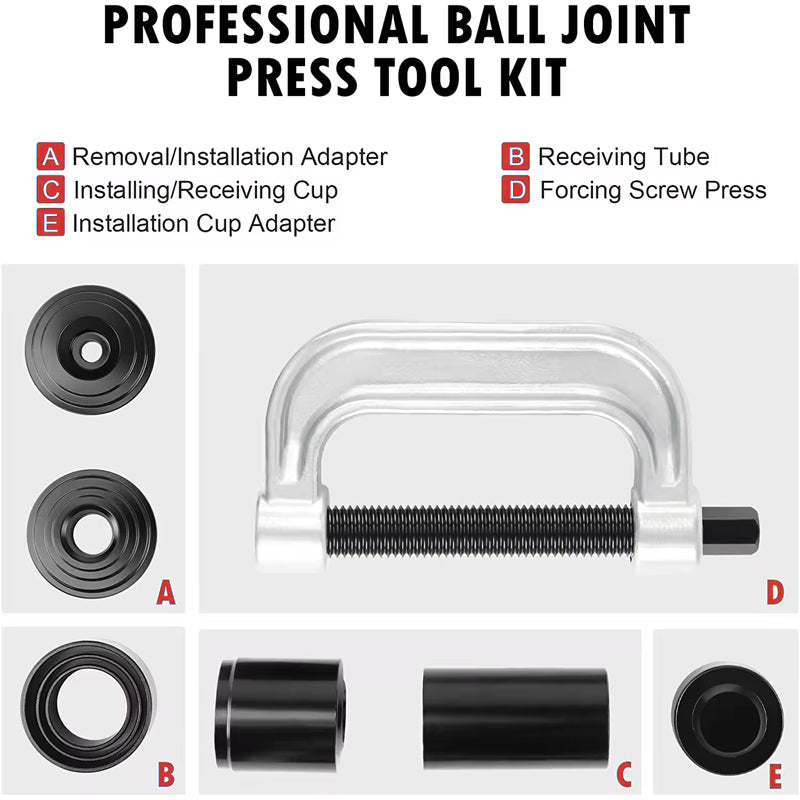 BowLift | 10 Pcs Heavy Duty Ball Joint Press Removal Tool Remover Installer Tool Ball Joint Service Press U Joint Removal Kit