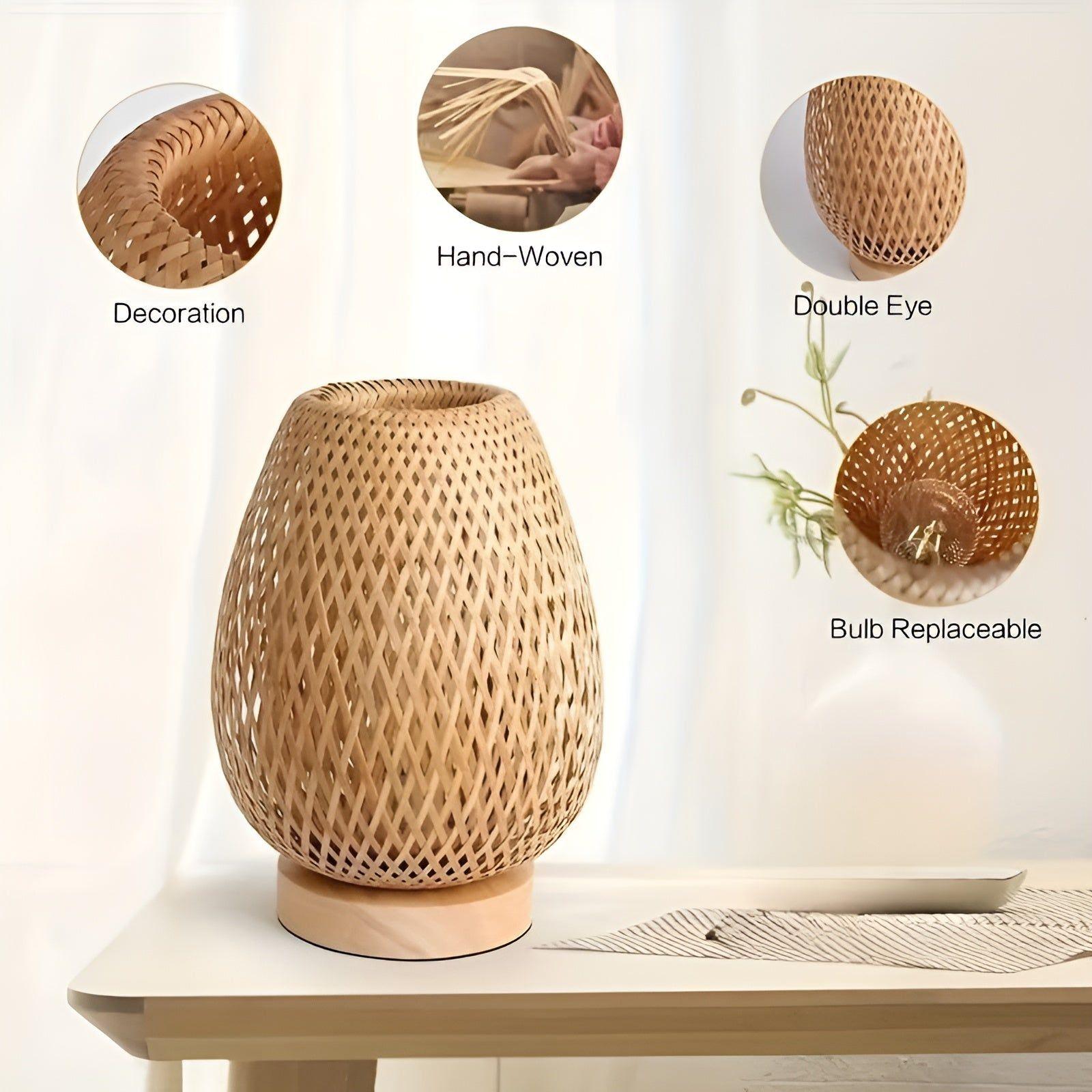 BowLift | Aura Lamp - Bamboo USB-powered Table Lamp for the Bedroom