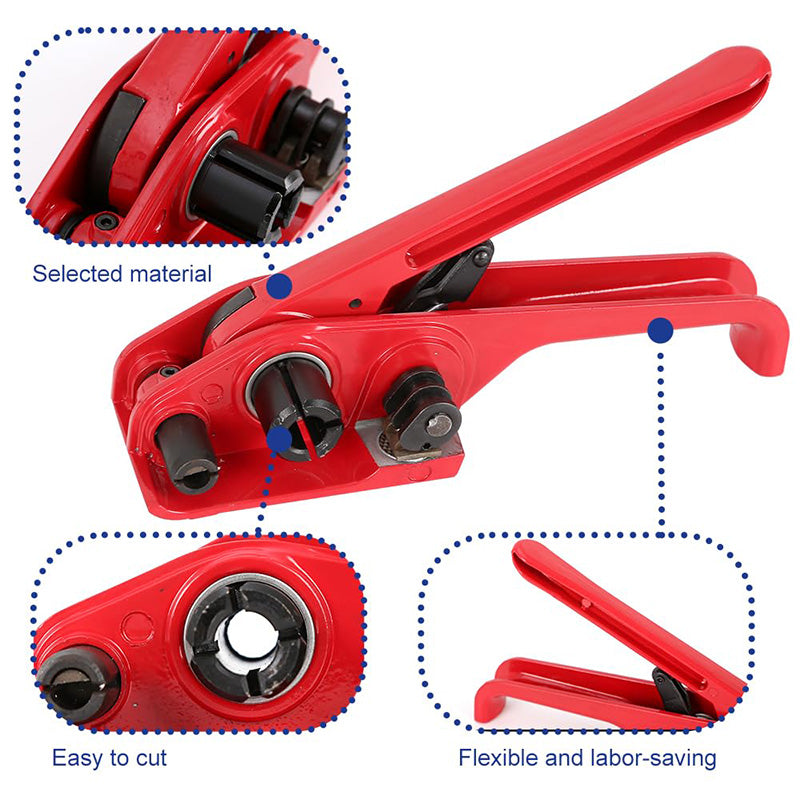 BowLift | Heavy Duty Strapping Machine Packaging Strapping Pallet Banding Kit with Poly Strapping Tensioner Banding Sealer Tool, Packaging Strapping Banding Roll