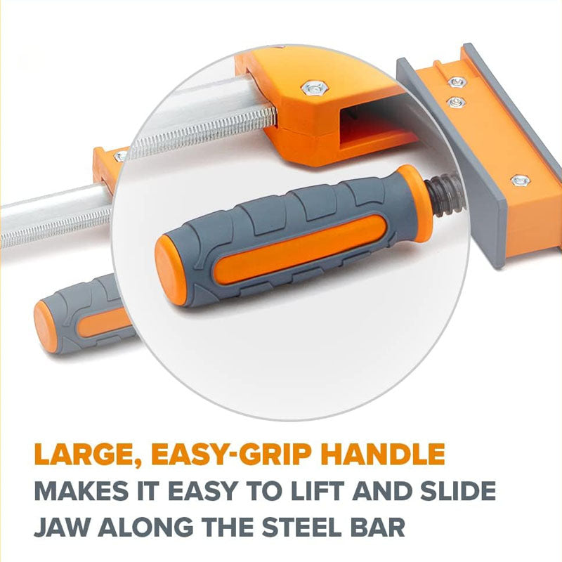 BowLift | 2-Pack 50"Bar Clamps Set with 1100 lbs Load Limit Even Pressure Wood clamps for Woodworking Metal Working